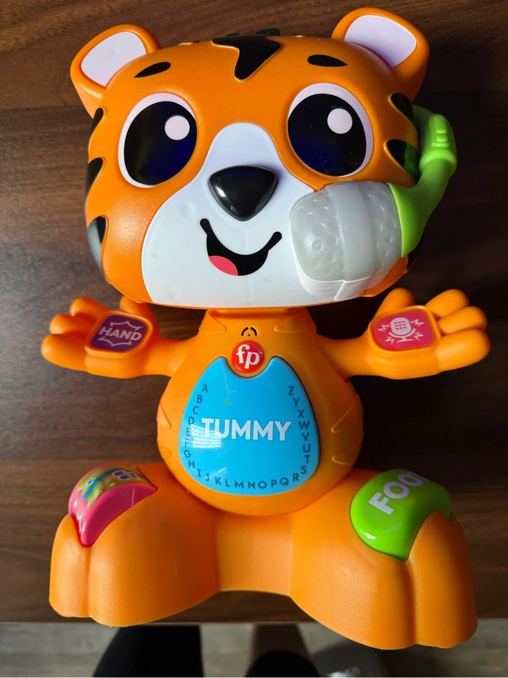 Fisher-Price Bright Orange Interactive Tummy Tiger Learning Toy